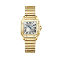 Santos De Cartier Small Model | 27mm, 18K Yellow Gold, Silver Dial