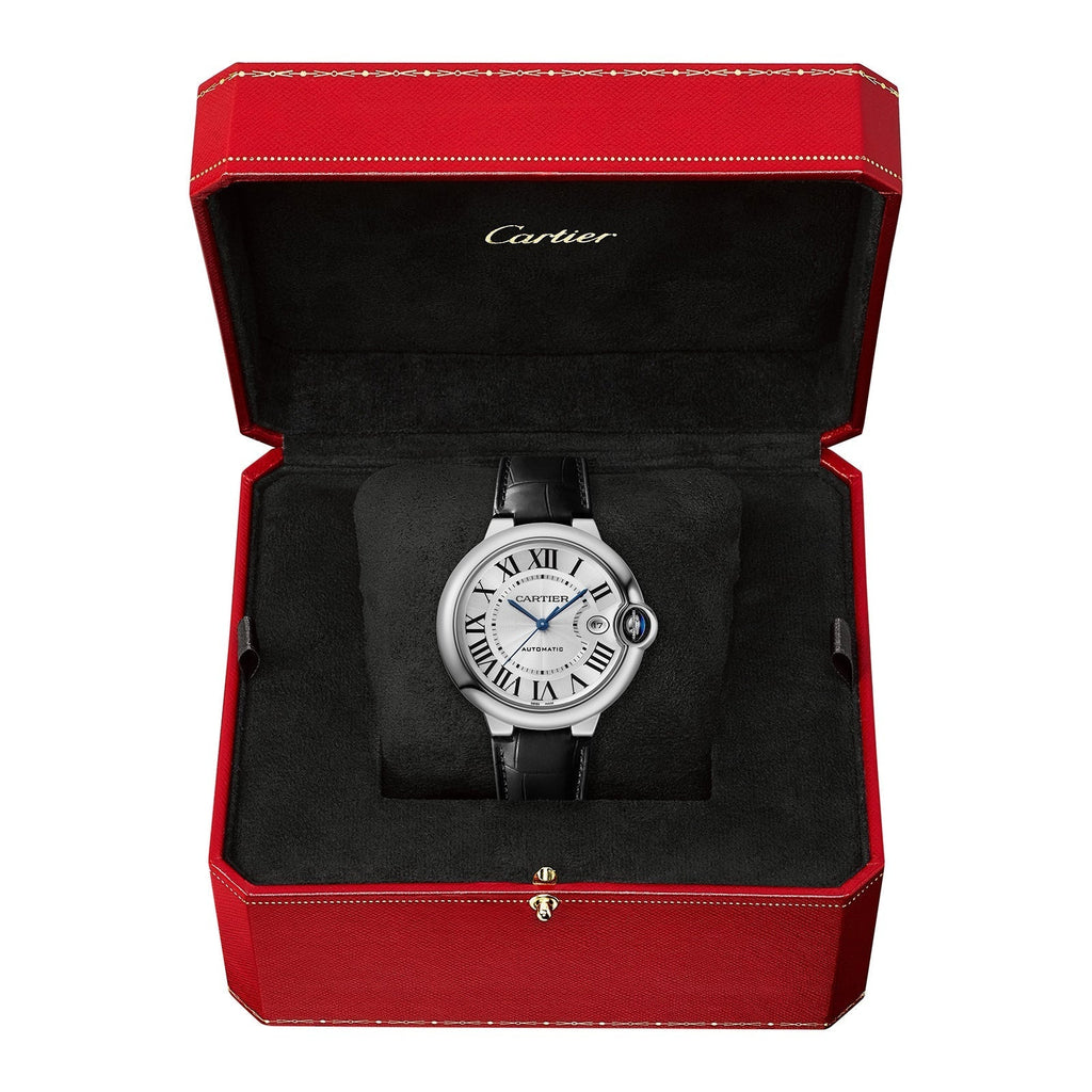 Ballon Bleu de Cartier 40 | 40mm, Steel, Alligator Leather, Silver Dial